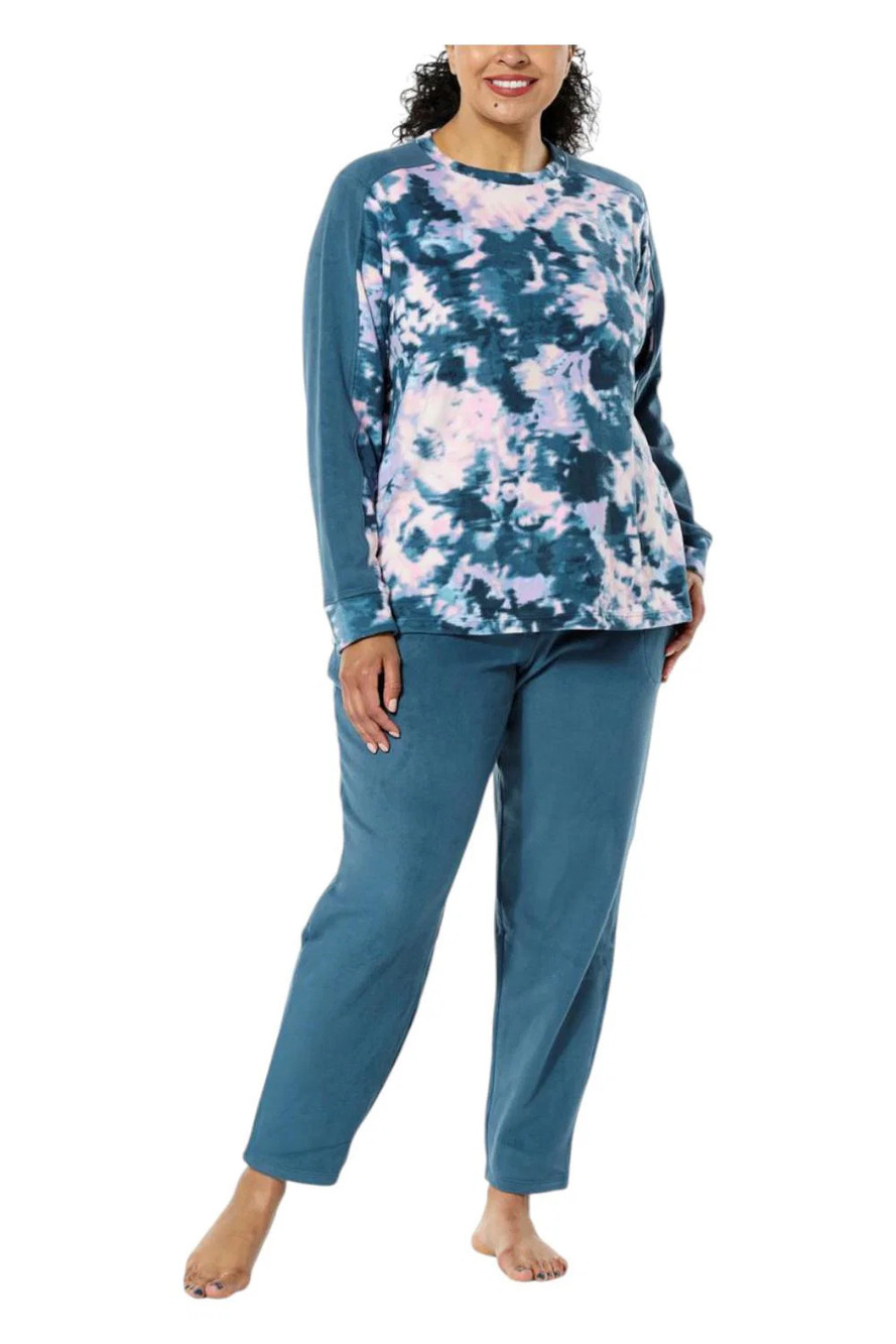 Comfort Code Women's 2-piece Top Pant Lounge Set Blue - Regular